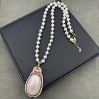 Parure de bijoux faite à la main de luxe léger, élégante, en cristal tchèque, avec perles Mabe naturelles des grands fonds et améthyste incrustée, ensemble de quatre pièces