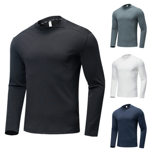 Custom Logo Gym Shirts For Men Long Sleeve Regular Fit T Shirt High Quality Athletic <b>Tshirts</b> Men <b>Polyester</b> MenS T-Shirts - Product Image 5