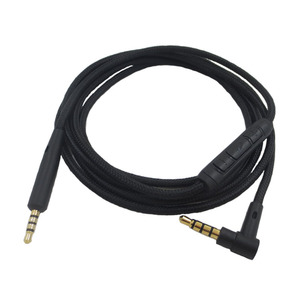 Câble de casque de jeu câble audio rayé avec microphone pour <span class=keywords><strong>BOSE</strong></span> QC45 QC35 <span class=keywords><strong>QC25</strong></span> OE2 - Product Image 1
