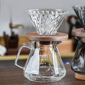 Nouveau verre de 600ml verser sur cafetière théières <span class=keywords><strong>carafe</strong></span> goutte à goutte cafetière goutteur verre gamme café serveur - Product Image 2