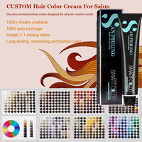 Fabricant Jiaying, OEM, marque privée, coloration capillaire professionnelle semi-permanente sans PPD, sans ammoniaque, crème, 100 ml