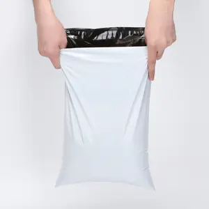 Sacs de courrier en plastique personnalisé étanche 12x15.5 avec Logo blanc, Sacs d'expédition de colis de vêtements, Sacs de courrier Bolsas Express OEM