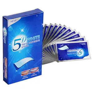 Vente en gros du logo Oem active votre marque pour enlever les taches de dents bandes de blanchiment dentaire 5D bio de marque privée à usage domestique