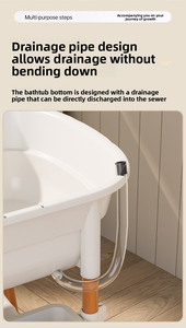 Multi-Functional Foldable Baby Changing Table with Bathtub, Adjustable Height & <b>Storage</b> for Newborn Care, Bath and Massage - Product Image 2