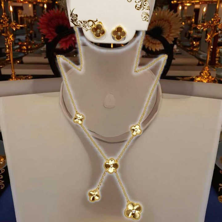 Beautiful Geometric White Zircon Silver Color Necklace - Women Bridal Jewelry (D81)(5JW)