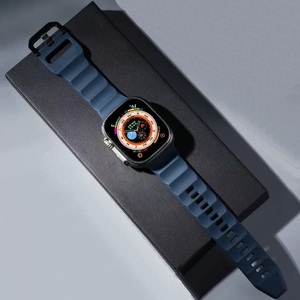 Bracelet de montre en caoutchouc EASILIFE FKM pour <span class=keywords><strong>Apple</strong></span> <span class=keywords><strong>Watch</strong></span> Ultra 49mm Fluororubber Fkm élastique pour Iwatch Series 8 7 41mm 45mm - Product Image 1