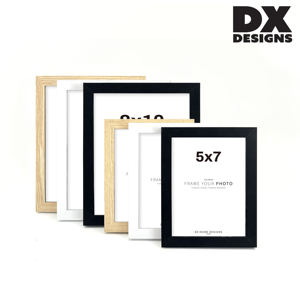 Bingkai Foto MDF DX Designs Ukuran 4x6 5x7 8x10 11x14 12x16 Inci, Dapat Dipasang di Dinding & Diletakkan di Meja, Bingkai Gambar Kayu Klasik untuk Seni - Product Image 1