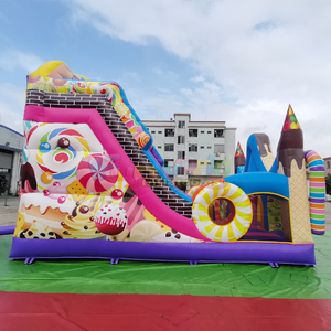 Tobogán inflable para niños, castillo inflable con tobogán, combo de juegos inflables para exteriores. - Product Image 3