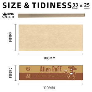กระดาษมวนบุหรี่ Alien Puff สีน้ำตาลธรรมชาติ ขนาดคิงไซส์ สีช็อกโกแลต ใส บางเฉียบ - Product Image 3
