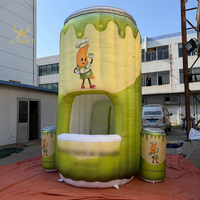 Tente gonflable personnalisée en forme de canette/bouteille pour impression par transfert thermique durable, idéale pour la publicité commerciale
