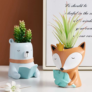 Vaso per Piante Grasse <span class=keywords><strong>in</strong></span> <span class=keywords><strong>Resina</strong></span> a Forma di Animale Cartone Animato, Vaso <span class=keywords><strong>da</strong></span> <span class=keywords><strong>Fiori</strong></span> Carino per Decorazione Casa e Giardino, Vendita all'Ingrosso - Product Image 4
