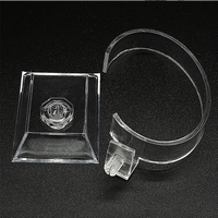 Vente en gros présentoir de montre moderne en acrylique support de support en C transparent pour accessoires de bracelet et exposition de support de stockage