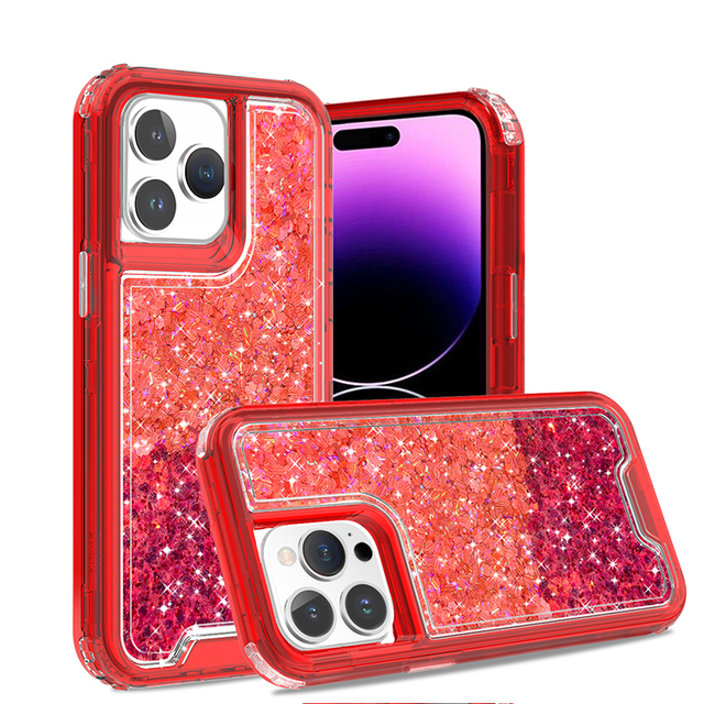 Glitter Gradient Bling Sparkle Cell Phone case for Tecno Spark Go 2023 Luxury Fashion Combo Shiny Girl Women Cute Mobile Cover
