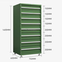 Chariot à outils en métal solide de 8 à 10 tiroirs pour le stockage d'établi de garage d'atelier automobile