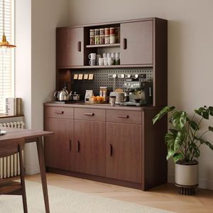 Mueble de Cocina con 3 Cajones y Estantes de Almacenamiento para Preparación de Alimentos y Preparación de Té en Sala de Estar o Cocina - Product Image 1