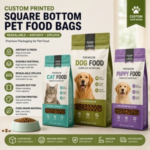 Bolsas de Alimentos para Gatos Personalizables de Grado Alimenticio, Bolsa Flexible con Cierre de Cremallera de 10 kg, 20 kg, 50 kg, Bolsas de Alimentos para Perros con Fondo Plano - Product Image 1