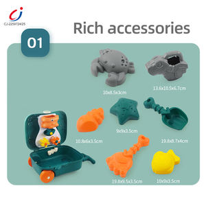 Chengji arena playa color cuchara juguetes dinosaurio pato carretilla maleta portátil playa Arena juguetes área - Product Image 5