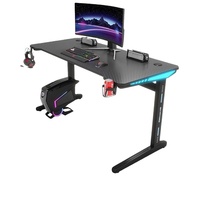 Table de jeu en acier pour ordinateur, avec éclairage d'ambiance RGB, pour cybercafé et usage domestique, vente en gros transfrontalière