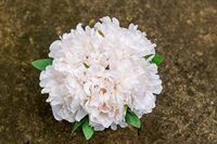 Bunga Peony Sutra Buatan Tangan dengan Vas Polietilen, Buket Mini untuk Dekorasi Rumah dan Pernikahan