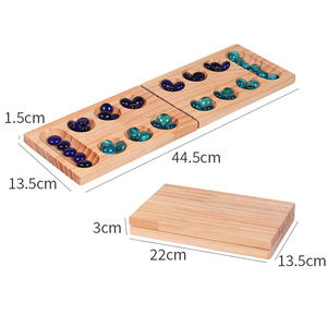 <strong>Novelty</strong> Creative Gem <strong>Chess</strong> <strong>Set</strong> 48 Interactive Wood and Glass Stones Educational Toys for Parents and Kids to Play Together - Product Image 2