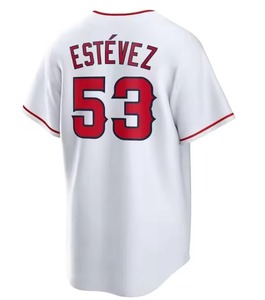 Ropa Deportiva Unisex Personalizada Roja y Azul Estilo Vintage Sublimada Transpirable de Secado Rápido 260gsm Interlock Poliéster para Béisbol y Sóftbol - Product Image 3