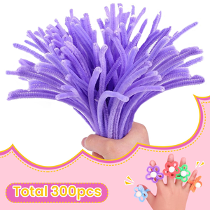 ที่ทำความสะอาดท่อ chenille 100ชิ้นงานแบบสร้างสรรค์งานฝีมือลวดฟัซซี่สำหรับงานฝีมือศิลปะ DIY แบบสร้างสรรค์ - Product Image 2