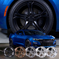 Velg Alloy Forged Monoblock Custom 18-24 Inch 5x120 5 Spoke Gloss Black untuk Mobil Sport Chevrolet Camaro ZL1 SS
