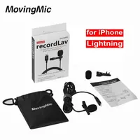 Microfone portátil com colar para gravação de voz, gravador de voz, com tomada lightning