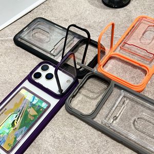 Custodia per telefono in PC trasparente con porta carte e lente a scomparsa, compatibile con <span class=keywords><strong>iPhone</strong></span> 17promax/16/15/14/13/12/<span class=keywords><strong>11</strong></span> - Product Image 3