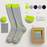 Chaussettes de compression sportives pour infirmières, avec garniture confortable, soutien gradué du mollet, composition du matériau, logo, format de l'emballage, échantillon, avis