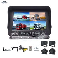 Moniteur d'affichage divisé étanche AHD 1080P 10.1 pouces 6 canaux MDVR télécommande fonctions RVB pour l'utilisation du véhicule