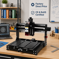3020 Plus Mini CNC Router dengan Linear Guide Aluminium Penuh, Spindle 11000rpm 500W, Mesin Ukiran Laser Portabel 3 Axis
