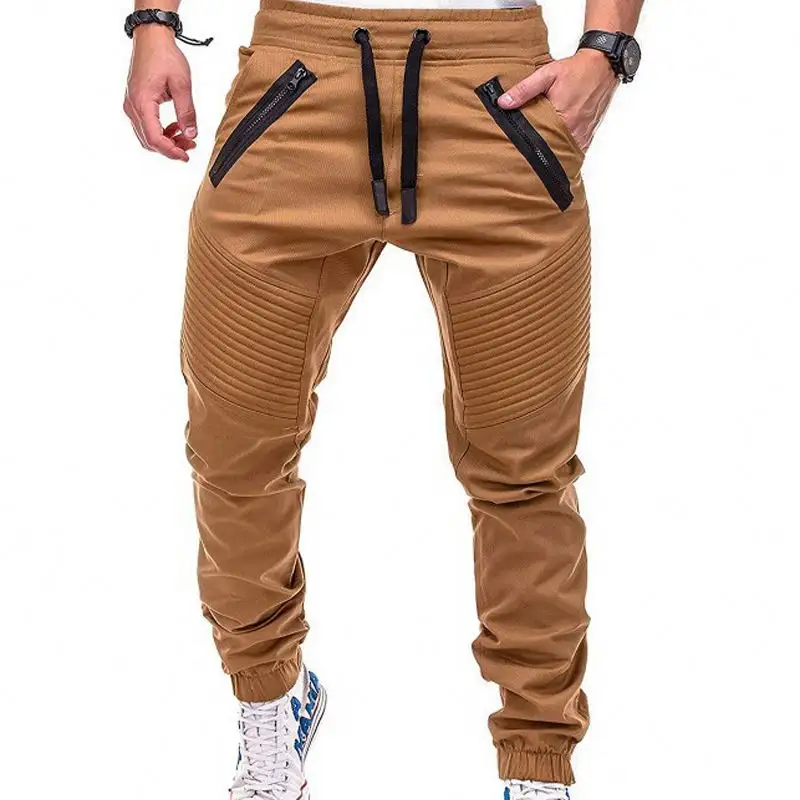 Men's Lightweight Trousers Quick Dry Hiking Mountain Fishing Cargo Pants Outwear Drawstring Pants With Zipper Pockets