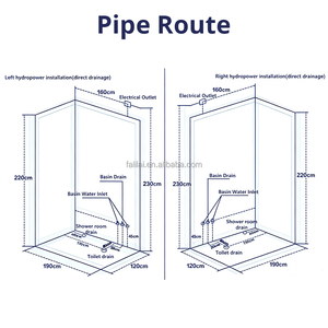 <span class=keywords><strong>Cabine</strong></span> de <span class=keywords><strong>douche</strong></span> modulaire préfabriquée en verre trempé personnalisable – Offre spéciale - Product Image 4