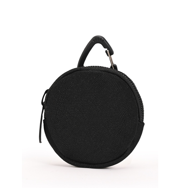 Round Oxford Cloth Coin Purse with Carabiner Hook Portable