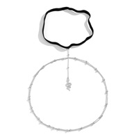 Chaîne de cuisse de serpent élastique pour les femmes, bijoux de jambe de corps de perle de double couche avec pendentif de gland pour le festival de club de partie en vente en gros