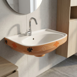 Cheap Free Stand Alone Hand Wash Basin Small Bathroom Ceramic Full Pedestal Sink Wash Basin Ceramic Designer Lavabo - Product Image 1