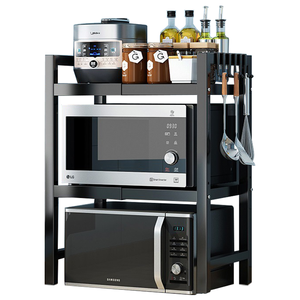 Offre Spéciale 3 niveaux Kitchedn Baker'S Rack Stockage Four à micro-ondes Support Étagère Noir Accessoires de cuisine Supports de rangement et étagères - Product Image 2