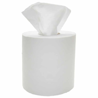 Serviettes en rouleau Jumbo jetables à traction centrale absorbante Ultra douce commerciale 6 rouleaux de papier essuie-mains en pulpe vierge sans noyau