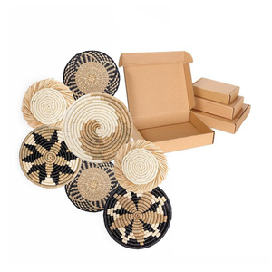 Gran oferta, 13 Uds., cestas africanas, decoración <span class=keywords><strong>de</strong></span> <span class=keywords><strong>pared</strong></span> para decoración <span class=keywords><strong>de</strong></span> <span class=keywords><strong>pared</strong></span> Bohemia, Cestas tejidas con diferentes diseños para arte <span class=keywords><strong>de</strong></span> <span class=keywords><strong>pared</strong></span> Boho - Product Image 5