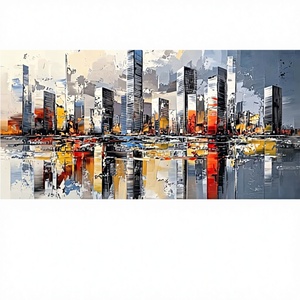 Abstract Hand-painted Textured Acrylic Digital Printing <b>Canvas</b> Decorative <b>Framed</b> Modern Arts for home decor and gallery - Product Image 1