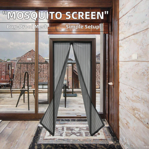 Malla antimosquitos moderna de grado hotelero, fácil de instalar, pantalla de puerta magnética suave, cortina de fibra de vidrio amigable con el tamaño - Product Image 2