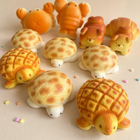 Jouet anti-stress en PU souple à remontée lente, en forme de tortue, crabe, homard, en stock, simulation de nourriture pour enfants et adultes