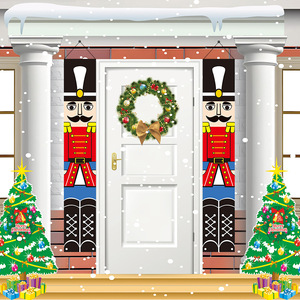 Bandera de Aluminio Impermeable con Diseño de Soldado Cascanueces Navideño, Cortina para Puerta de Entrada, Fondo para Fiestas, Tela Decorativa, Banderas para Exteriores - Product Image 2