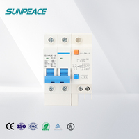 Disjoncteurs différentiels électriques RCBO DZ47LE-63 1P+N unipolaire 1P 1 pôle 1pole 6A 10A 16A 20A 25A 32A 40A 50A 60A