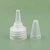 Tapa de rosca de plástico transparente con punta afilada 20/410 24/410 28/410 para botellas de tinta, líquidos y gel para el cabello, suministro de fábrica