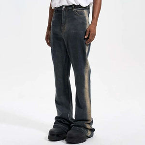 Nuevos Jeans Acampanados Y2K de Hip Hop para Hombre, Estilo Vintage Lavado, Holgados y Apilados, Pantalones de Mezclilla de Moda Urbana para Hombre - Product Image 2