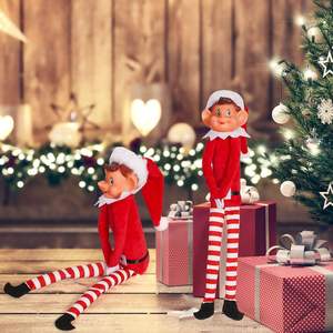 دمية جني طويل الأنف لعيد الميلاد، تمثال جديد رائج ذو أرجل طويلة في وضعية الجلوس، زينة لرف الكتب وشجرة عيد الميلاد من المصنع - Product Image 5