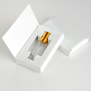 Caja de <span class=keywords><strong>Perfume</strong></span> Recargable Personalizada, Muestra de <span class=keywords><strong>Perfume</strong></span> de Lujo de 5ml 10ml, Frasco de Vidrio con Atomizador, Tapa Dorada Transparente, Embalaje Serigrafiado - Product Image 4