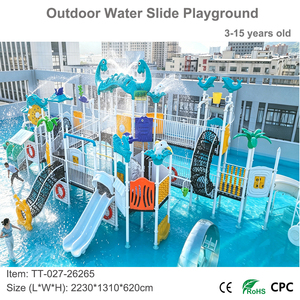 Aire de jeux aquatiques extérieure personnalisée pour <span class=keywords><strong>parc</strong></span> <span class=keywords><strong>aquatique</strong></span>, station touristique, <span class=keywords><strong>camping</strong></span>, équipement de jeux aquatiques en fibre de verre, pompe en option - Product Image 1